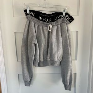 IvyPark off the shoulder grey sweater